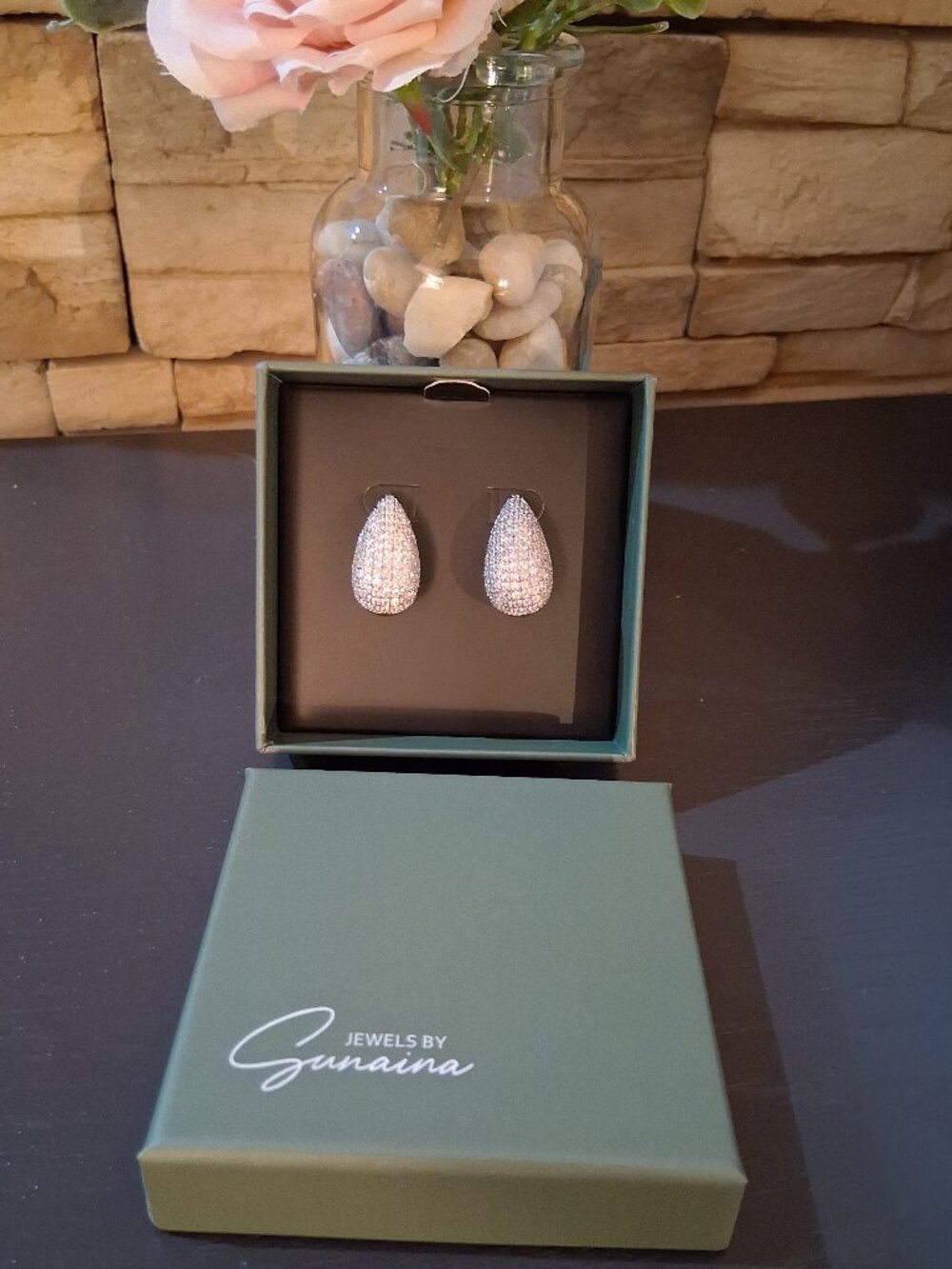Jewels by Sunaina NARNIA Pierced Earrings - Crystal Teardrop
